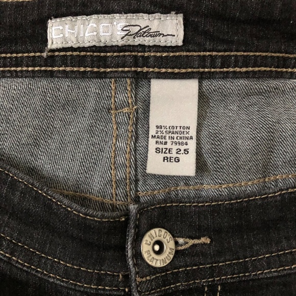 Chicos Embellished Straight Leg Women's Jeans - Picture 4 of 9